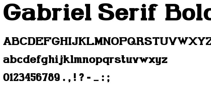 Gabriel Serif Bold font